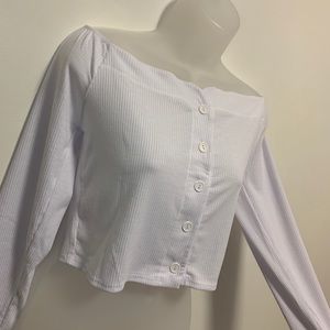 Charlotte Russe White off-shoulder Top